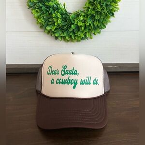 DEAR SANTA a cowboy will do 
Otto trucker hat NWT